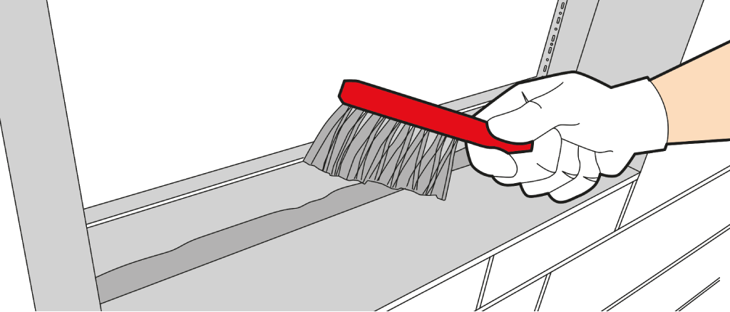 Vorbereitung der Laibung für den Balkontüreneinbau