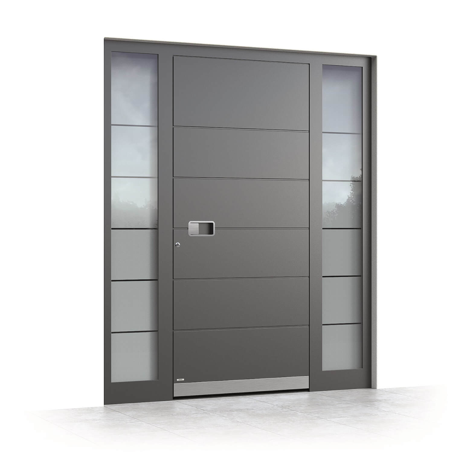Aluminium Haustür Biberist Seitenansicht