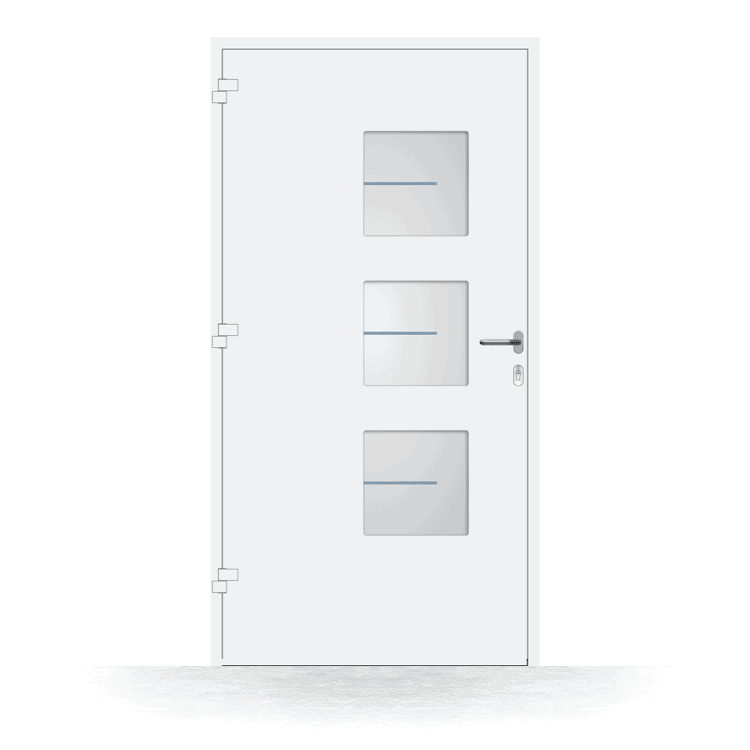 Haustür Modell Dübendorf in Weiss von innen