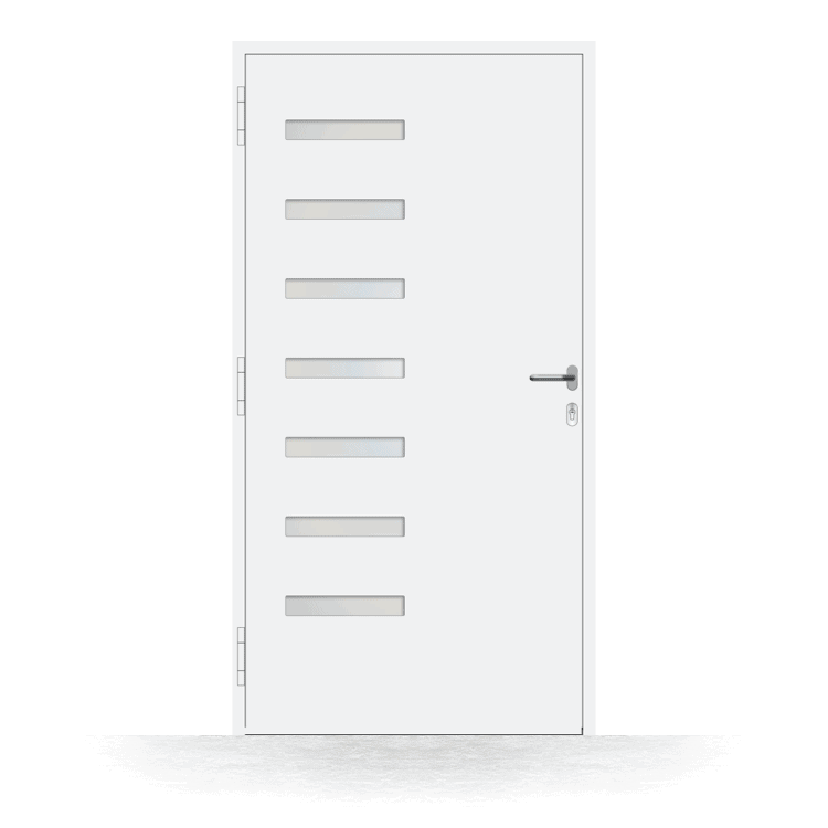 Haustür Modell Kloten in Weiss von innen