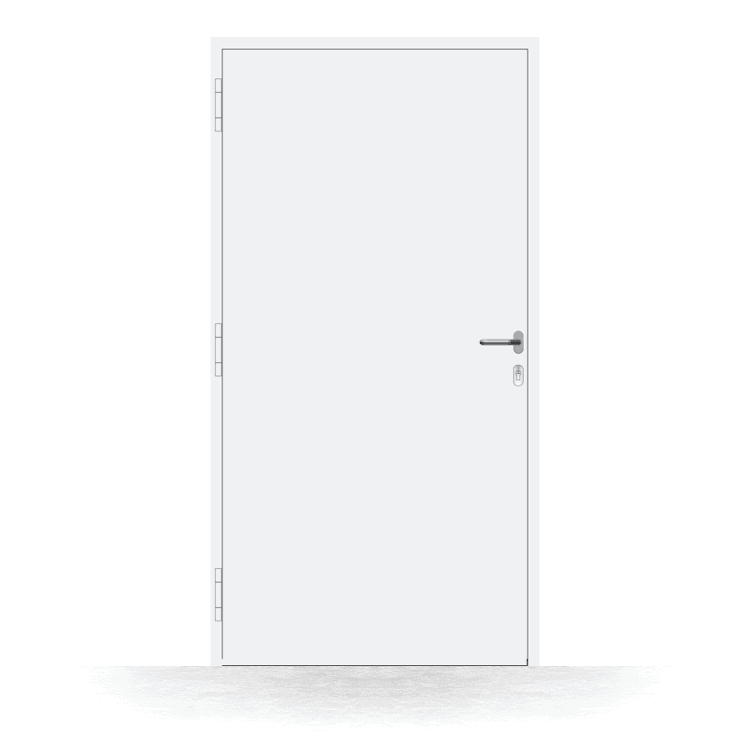 Haustür Modell Trimbach in Weiss von innen