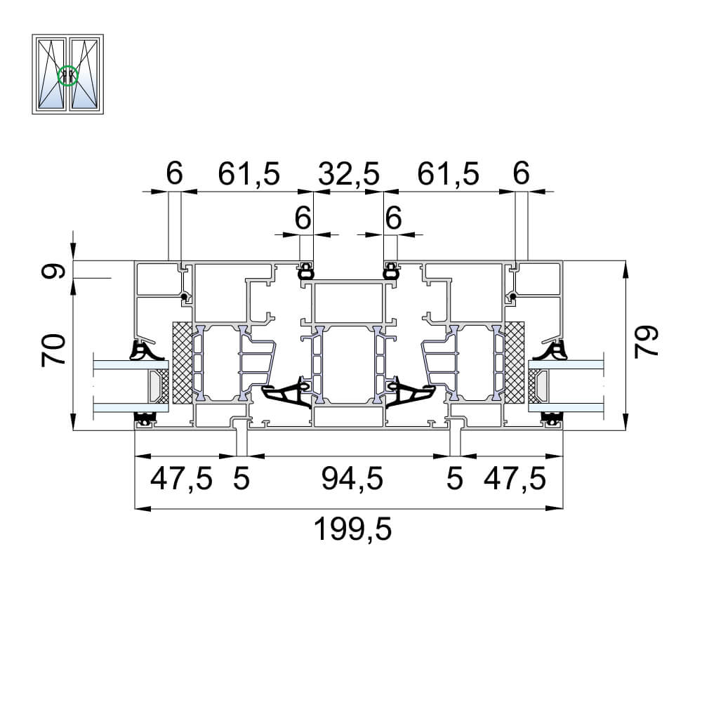 MB-79: Pfosten mit Flügel