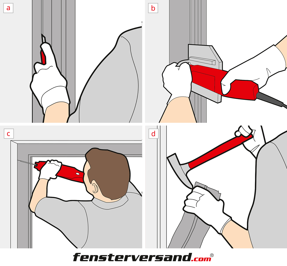 Hebeschiebetür ausbauen