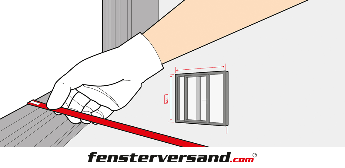 Hebeschiebetür ausmessen