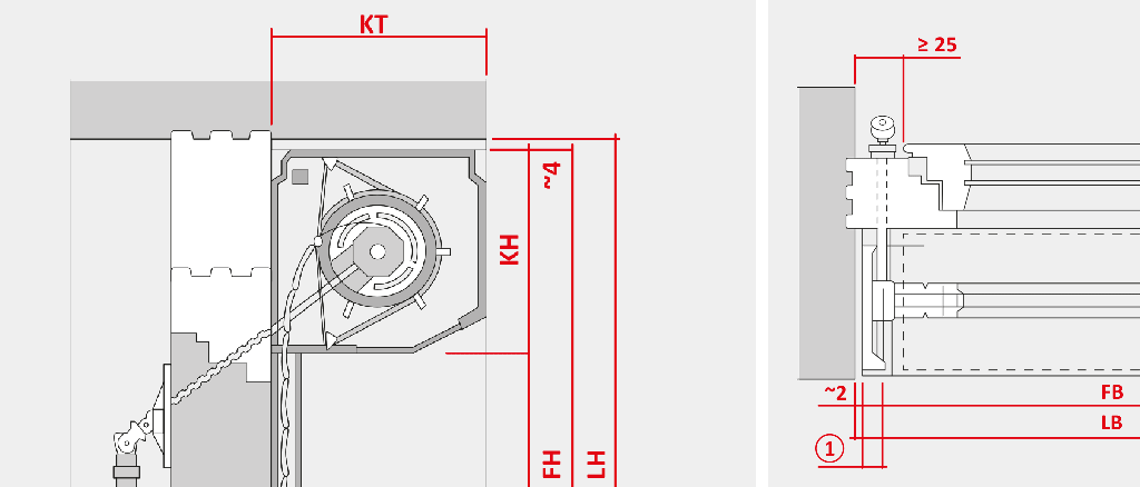 Vorbaurollladen mit Kurbel