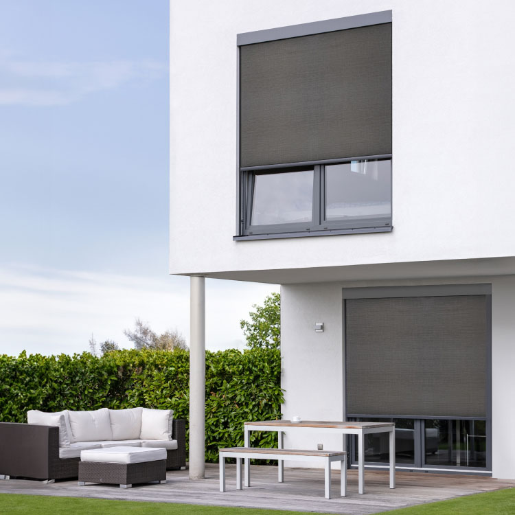 Aussenrollo Einbausituation Haus