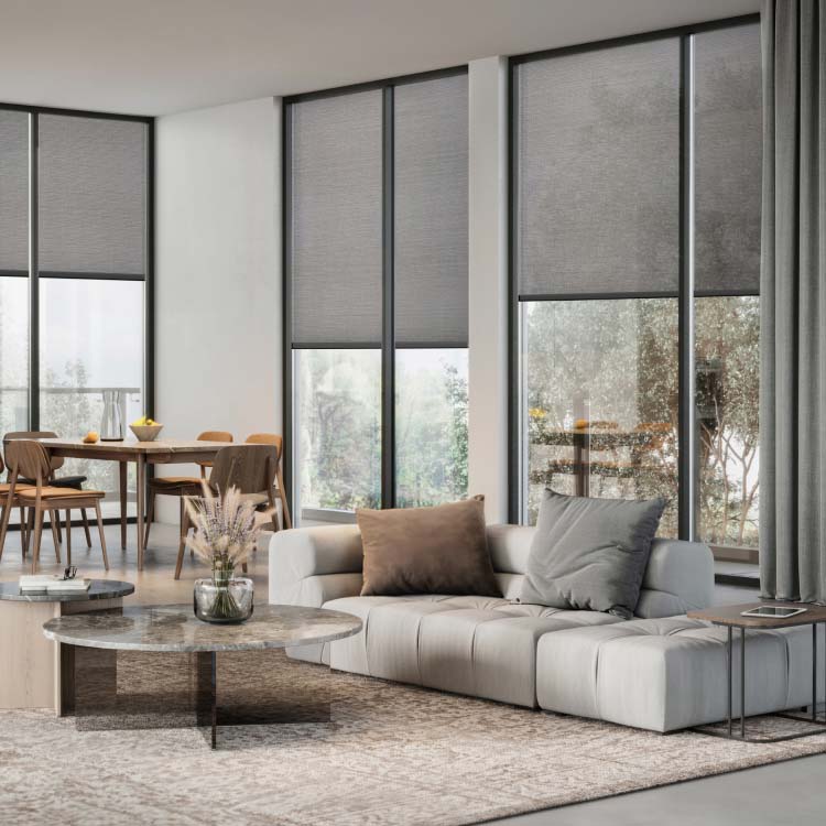 Aussenrollo Wohnzimmer Einbausituation