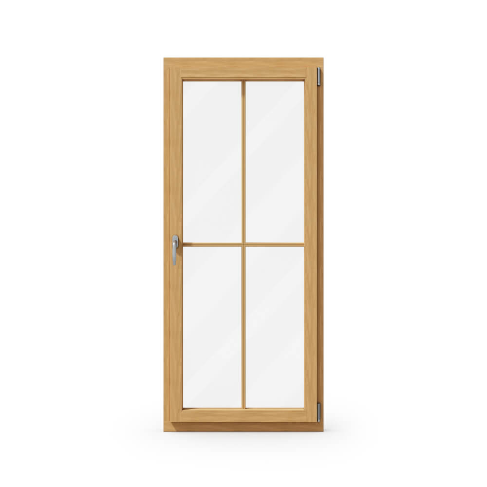 Balkontür Holz mit Sprossen