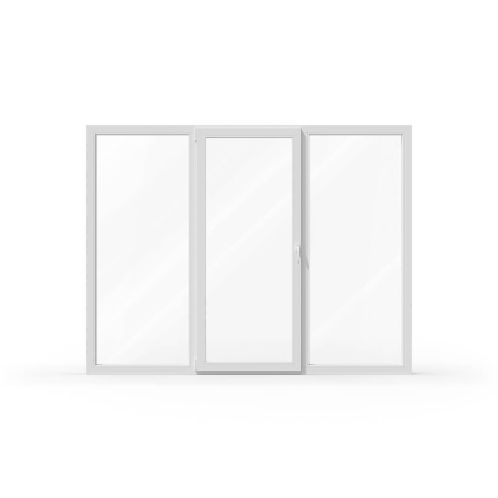 Balkontür dreiteilig dreh-kipp mittig