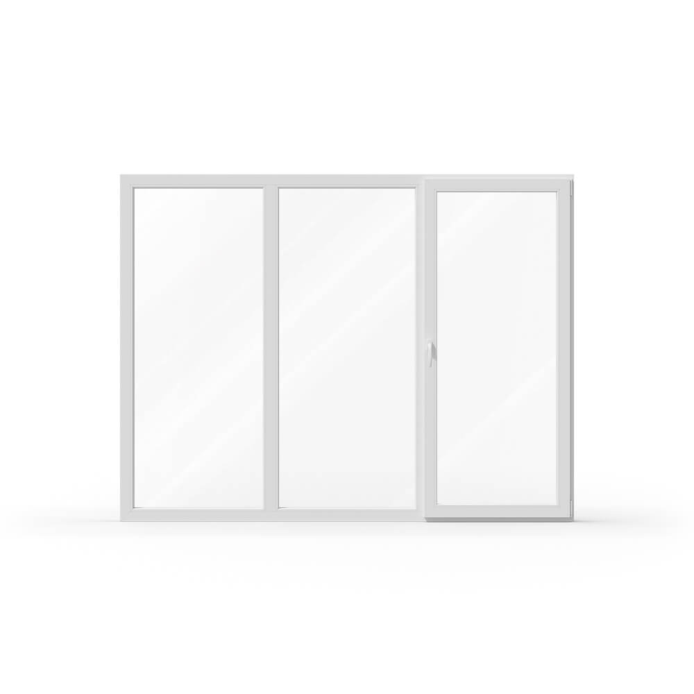 Balkontür dreiteilig dreh-kipp rechts