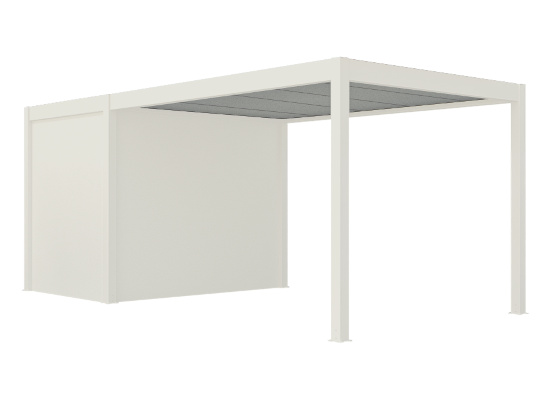 Carport in Weiss mit Schuppen Carport in Weiss mit Schuppen