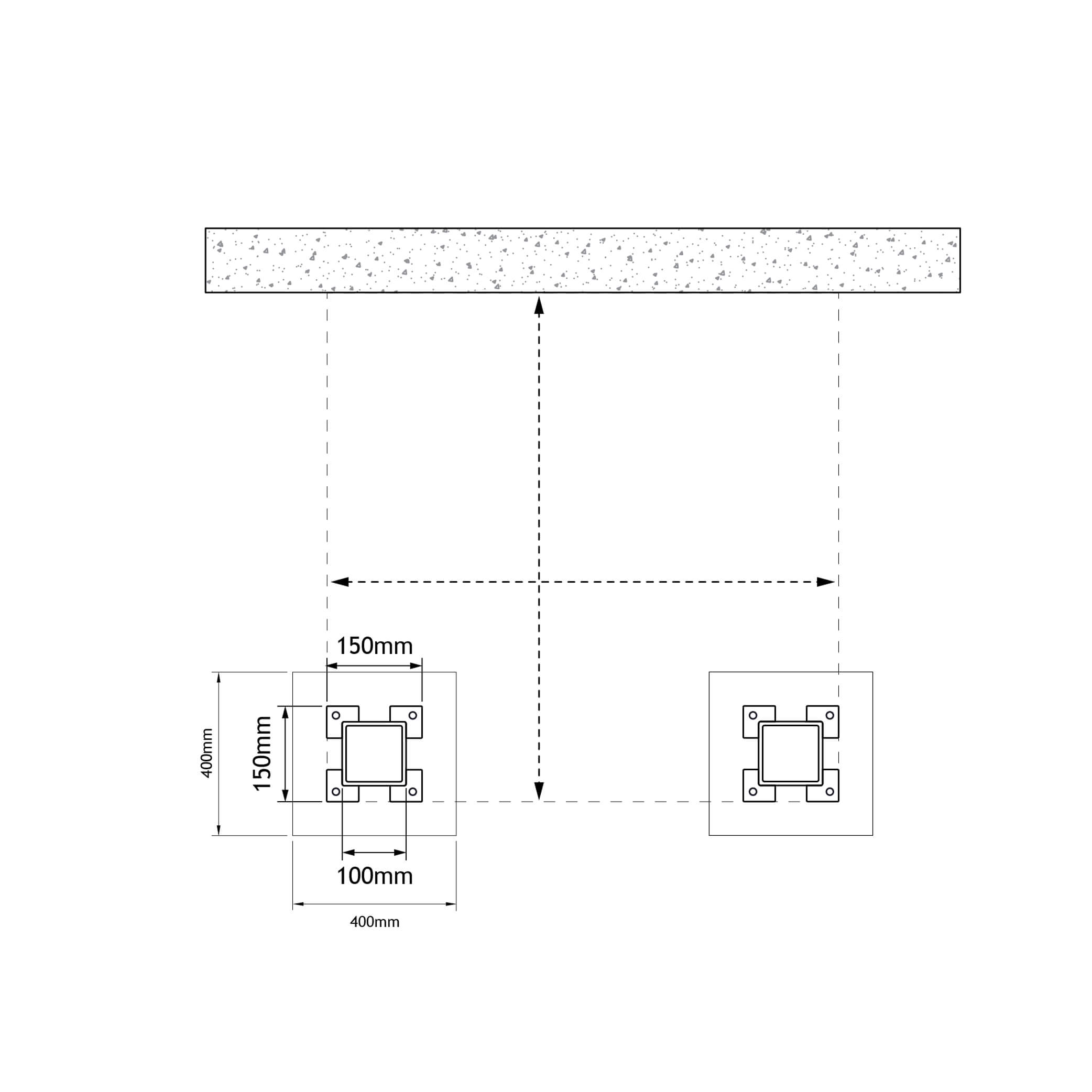 Pfosten und Beton Fundament Pfosten und Beton Fundament