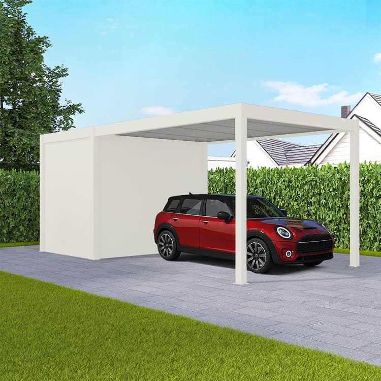 Carport mit Abstellraum Weiss