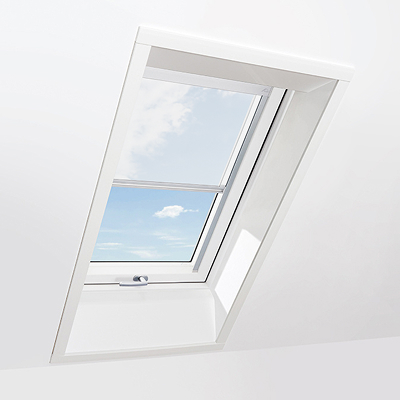 Transparenter Innenrollo in Weiss