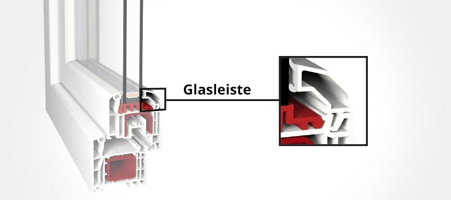 Glasleiste in Detailansicht