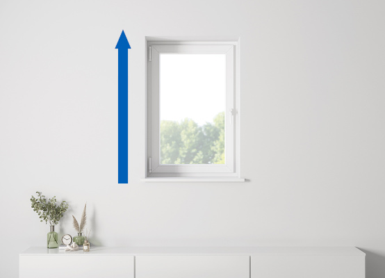 Stehende Fenster Einbausituation