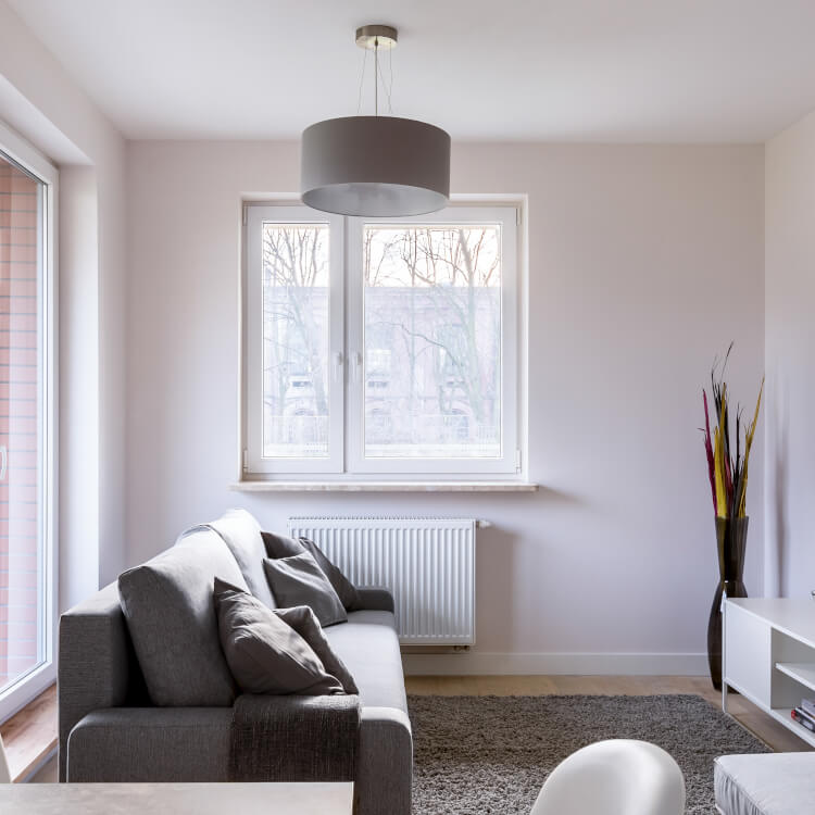 Kunststofffenster zweiteilig im Wohnzimmer