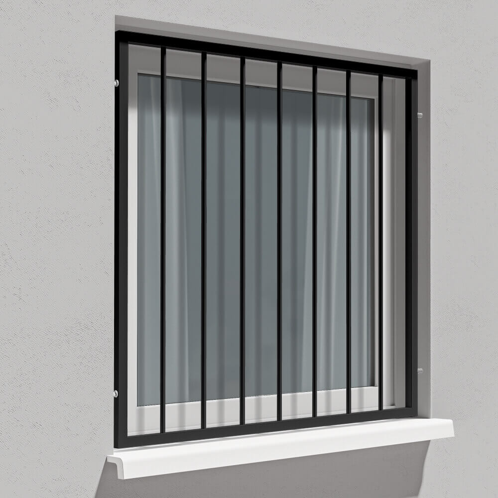 Fenstergitter in Schwarz