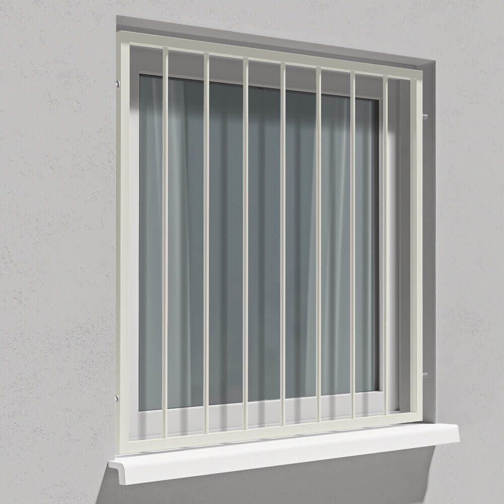 Fenstergitter in Weiss