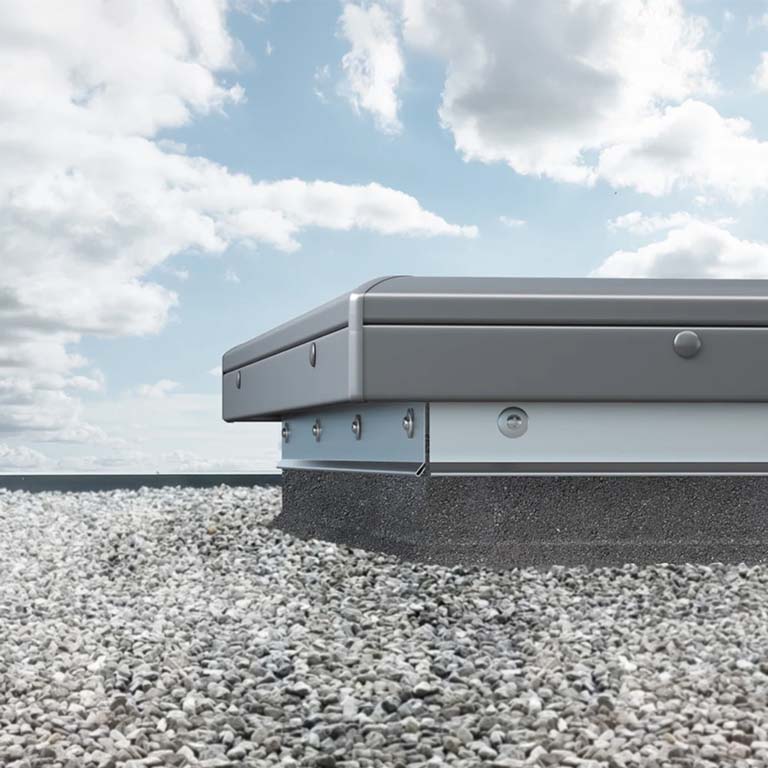 Flachdachfenster festverglast Detail