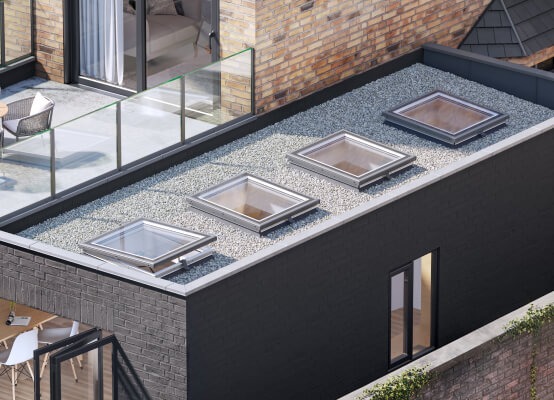 Flachdachfenster Reihe vier Flachdachfenster Reihe vier