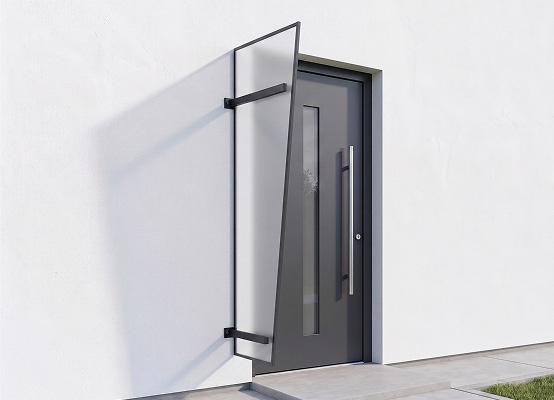 Vordach mit Seitenteil