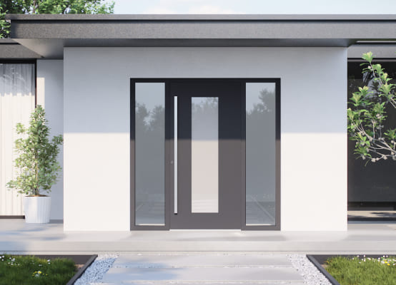 Schüco Haustür in Anthrazit