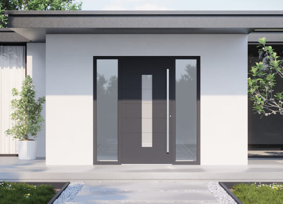 Schüco Haustür in Anthrazit