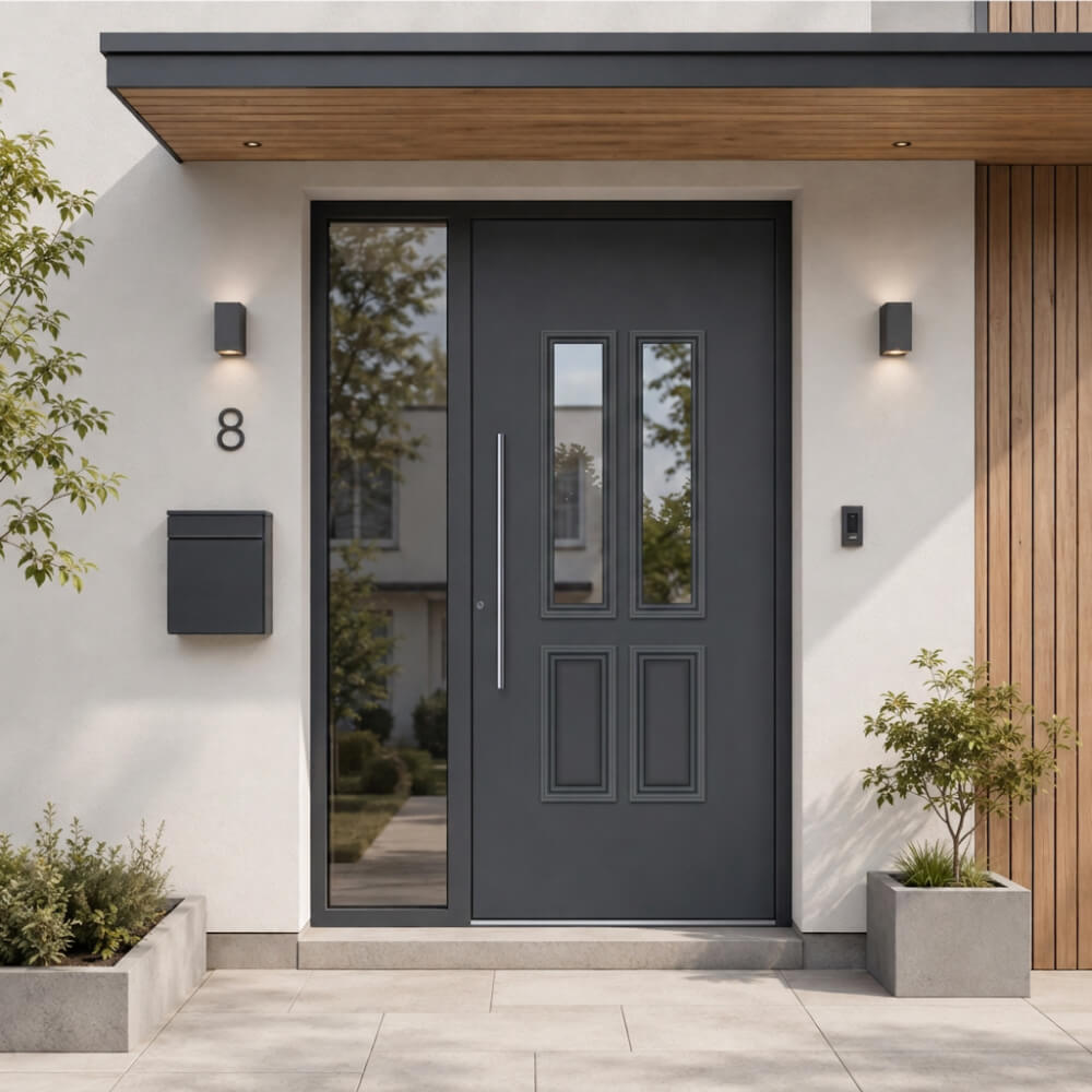 Alu-Haustür Rapperswil Einbausituation aussen
