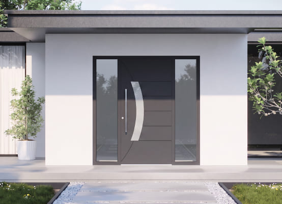 Schüco Haustür in Anthrazit