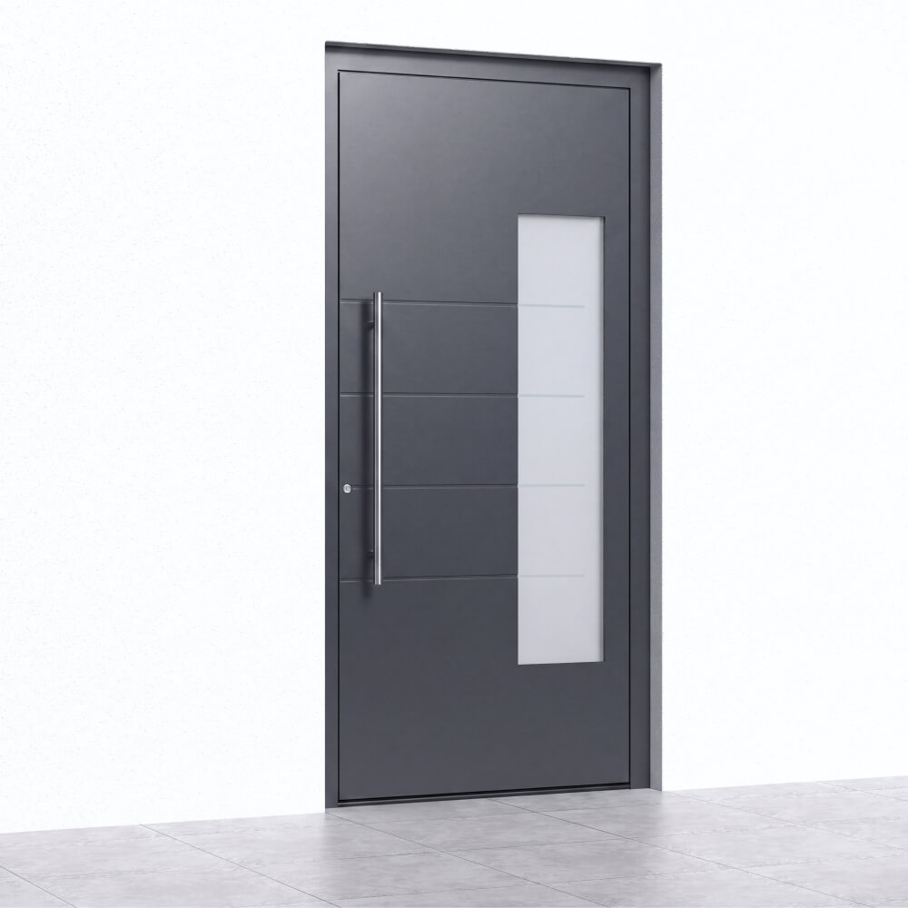 Alu-Haustür Hünenberg Einbau