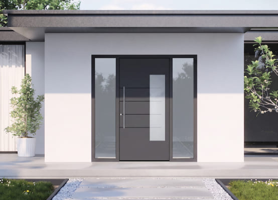 Schüco Haustür in Anthrazit