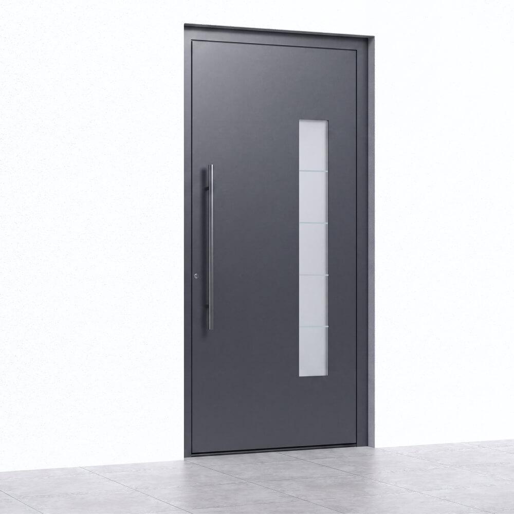 Alu-Haustür Gurmels Einbau