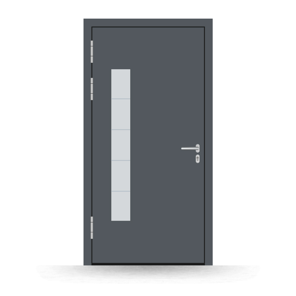 Alu-Haustür Gurmels innen