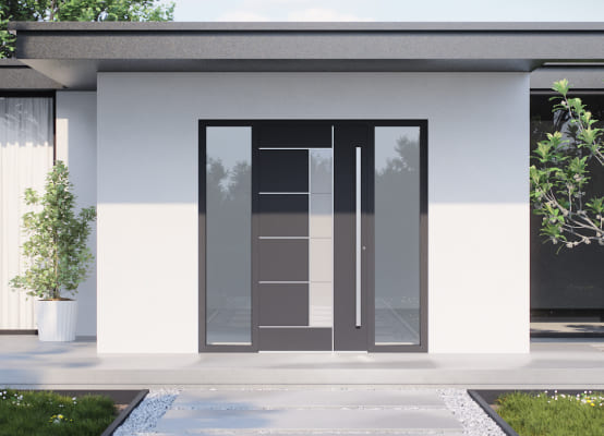 Schüco Haustür in Anthrazit