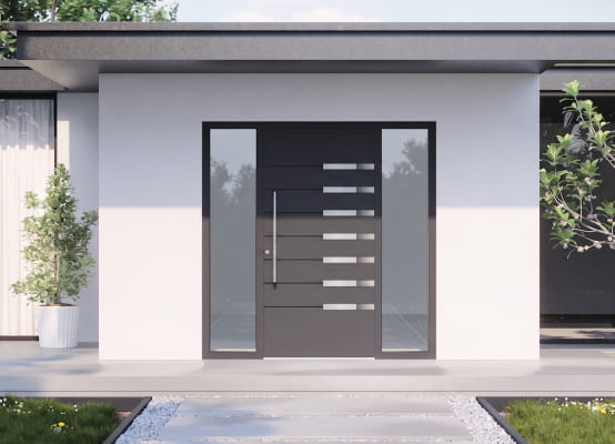 Schüco Haustür in Anthrazit