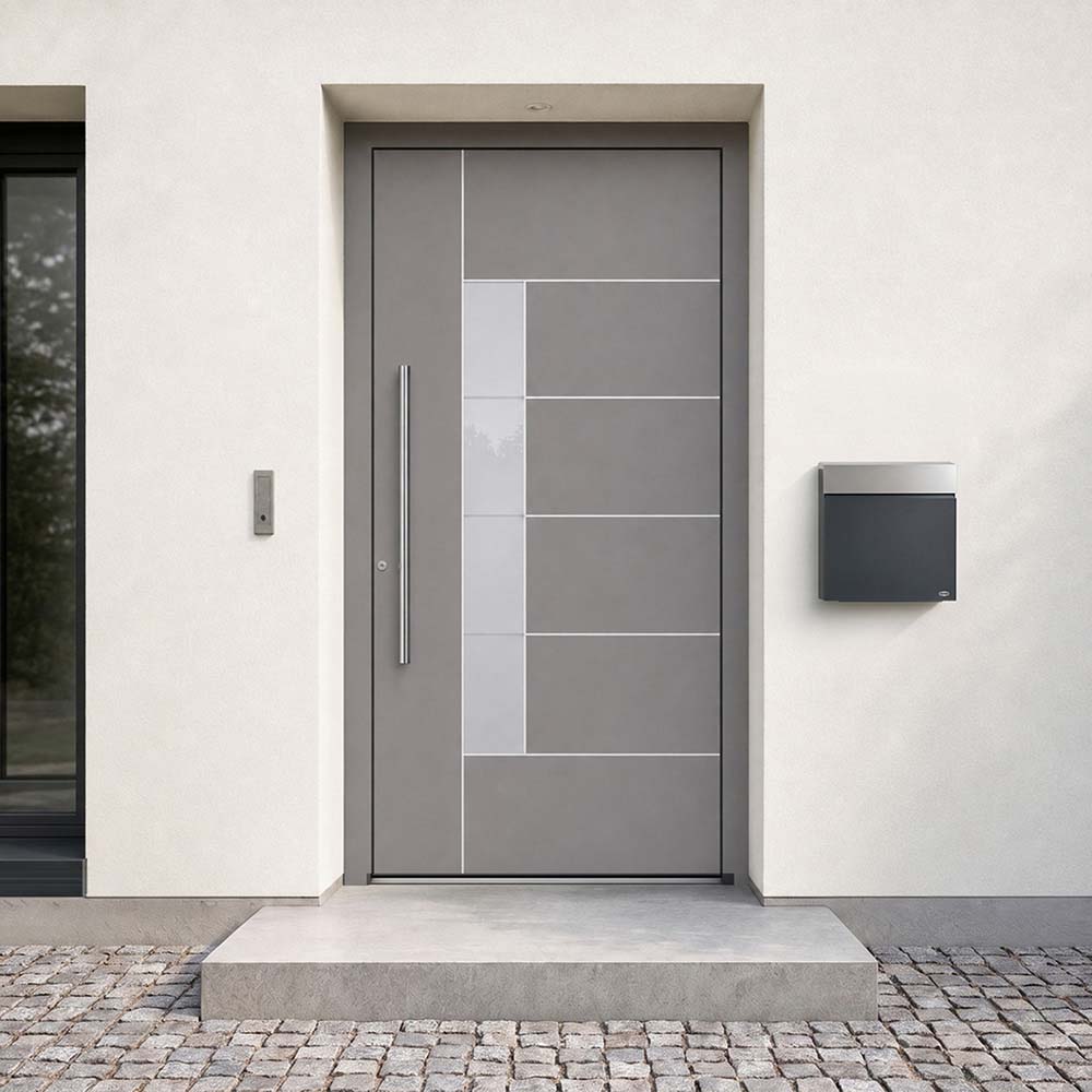 Schüco Haustür in Grau