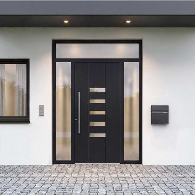 Haustür mit Seitenteilen und Oberlicht