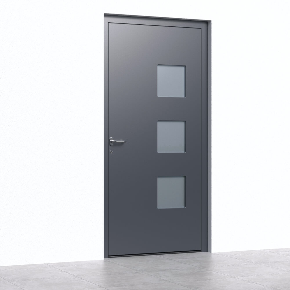 Alu-Haustür Martigny Einbau