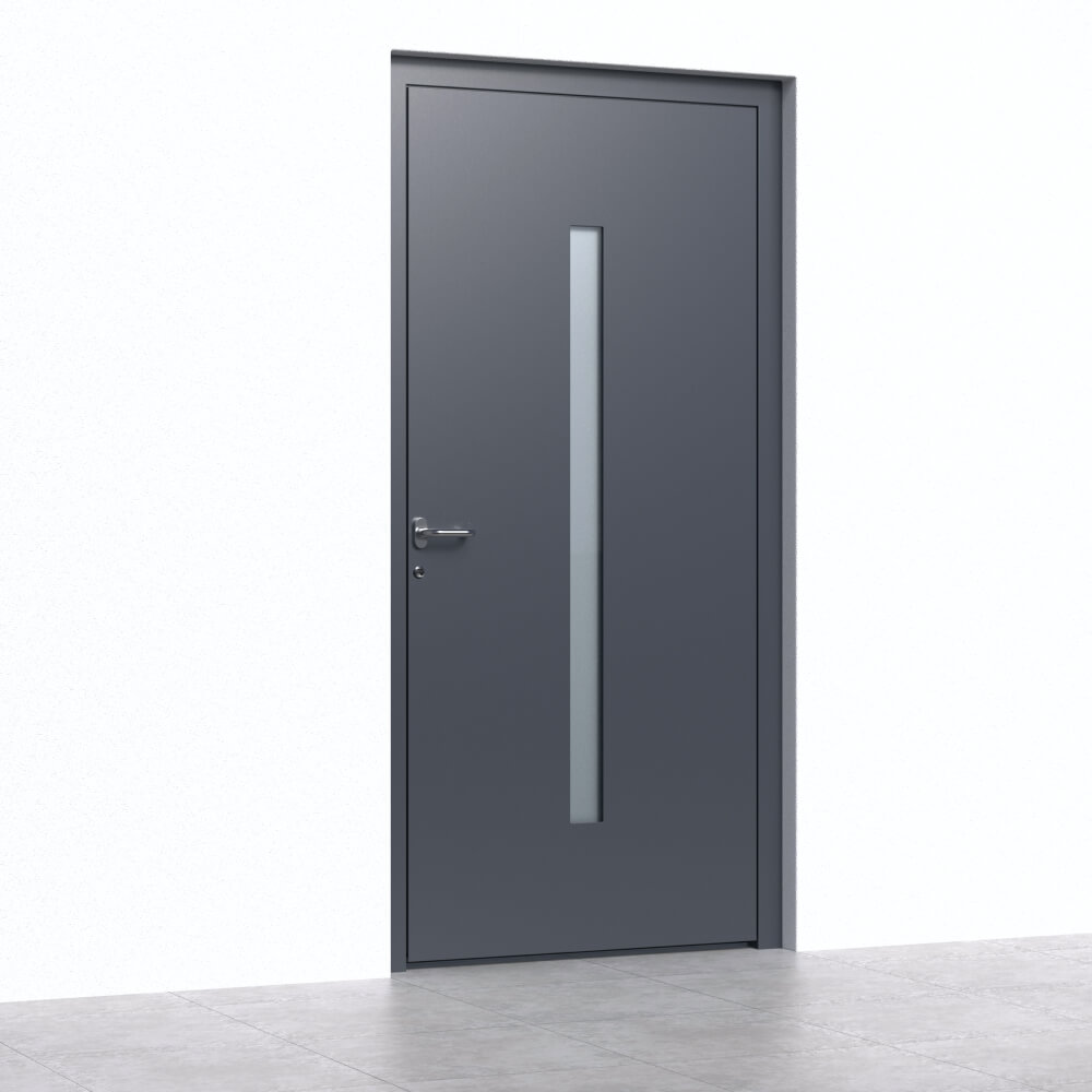 Alu-Haustür Monthey Einbau