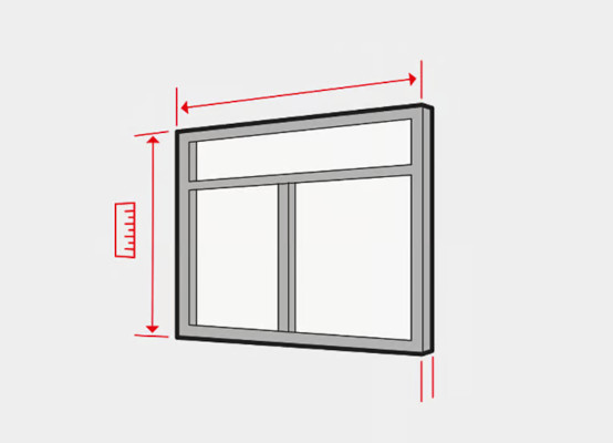 Fenster mit Ausmesshilfe