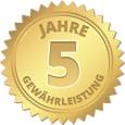 5 Jahre Garantie