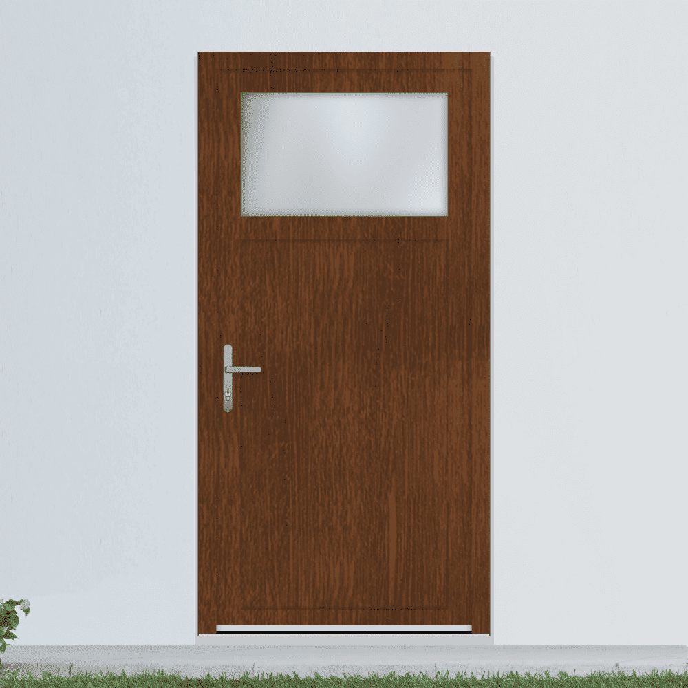 Nebeneingangstür Wollerau Dekor Nuss