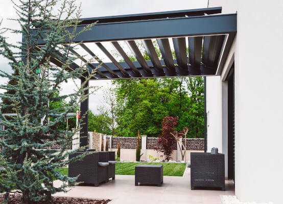 Aluminiumpergola für die Terrasse