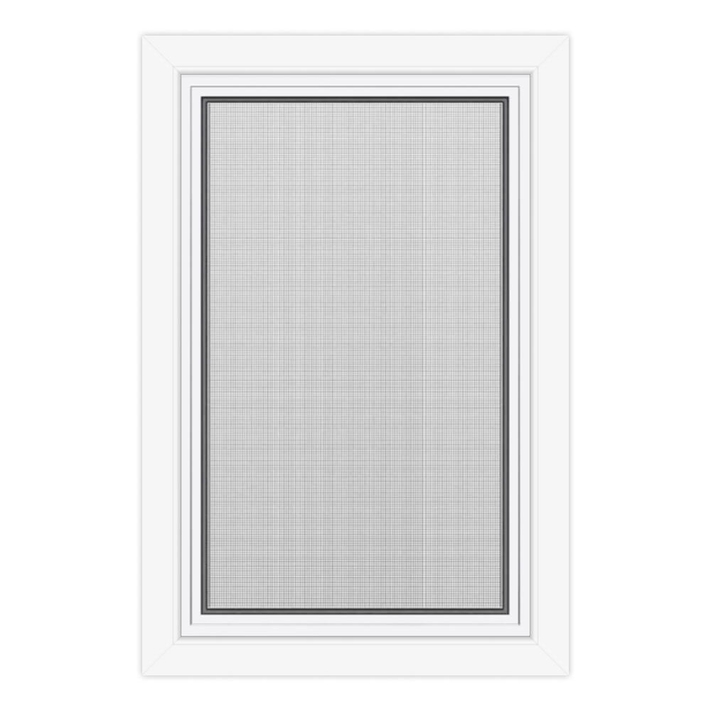 Fenster mit Fliegengitter in Weiß