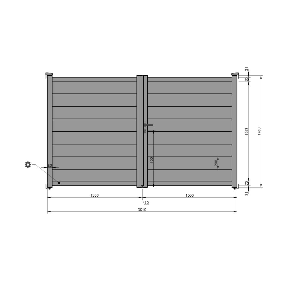Doppeltor 3010 x 1780 mm