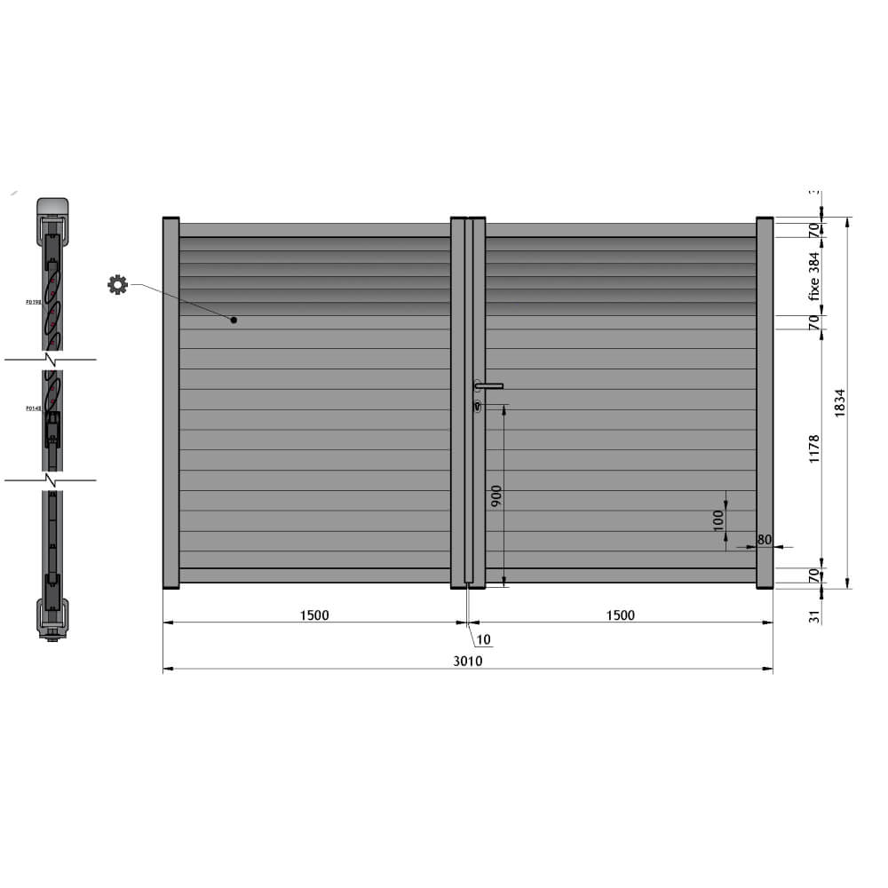 Doppeltor 3010 x 1834 mm