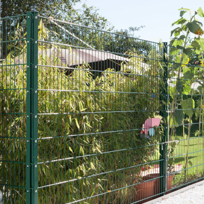 Doppelstabmattenzaun in Moosgrün