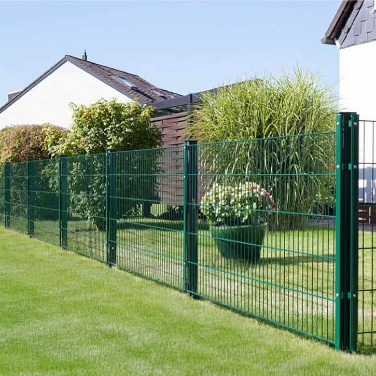 Doppelstabmattenzaun in Moosgrün