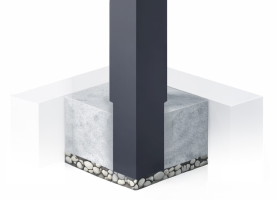 Pfosten einbetonieren